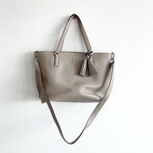 Tory Burch Grey Leather Shoulder Bag Tote